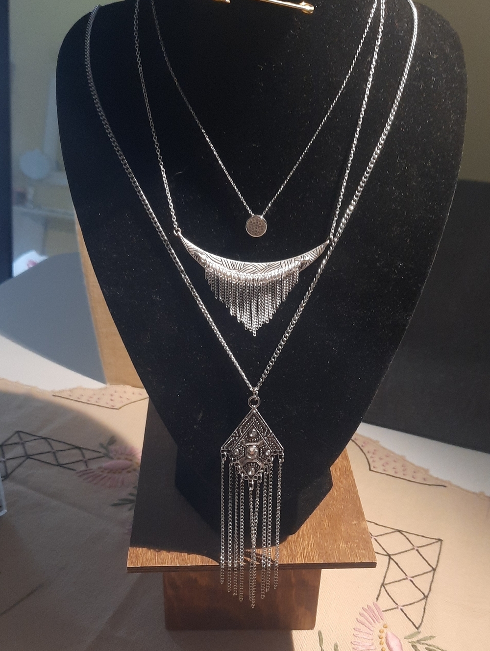 Silvertone Set Of 3 Necklaces